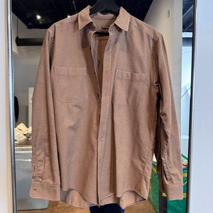 J Mclaughlin Men's Brown Casual Button Down Shirt